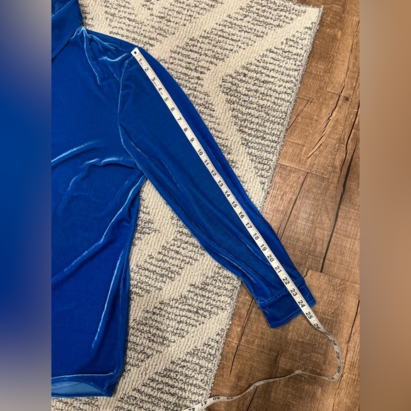 Soft surroundings Blue Velvet Button Up Blouse Tunic - Picture 16 of 16